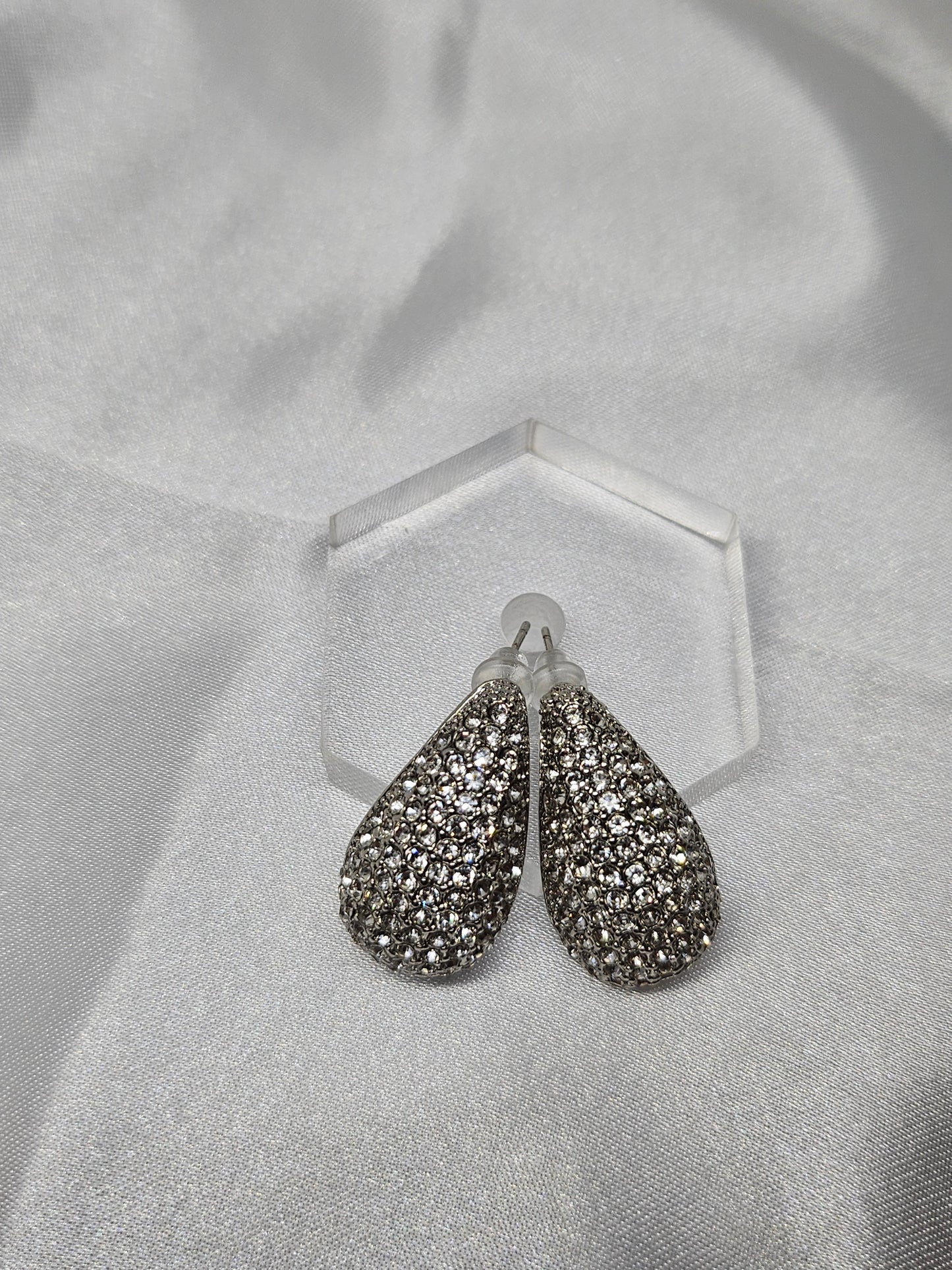 LAYA Silver & Gold Pearl Tear Drop Earring Silver Chunky Earring