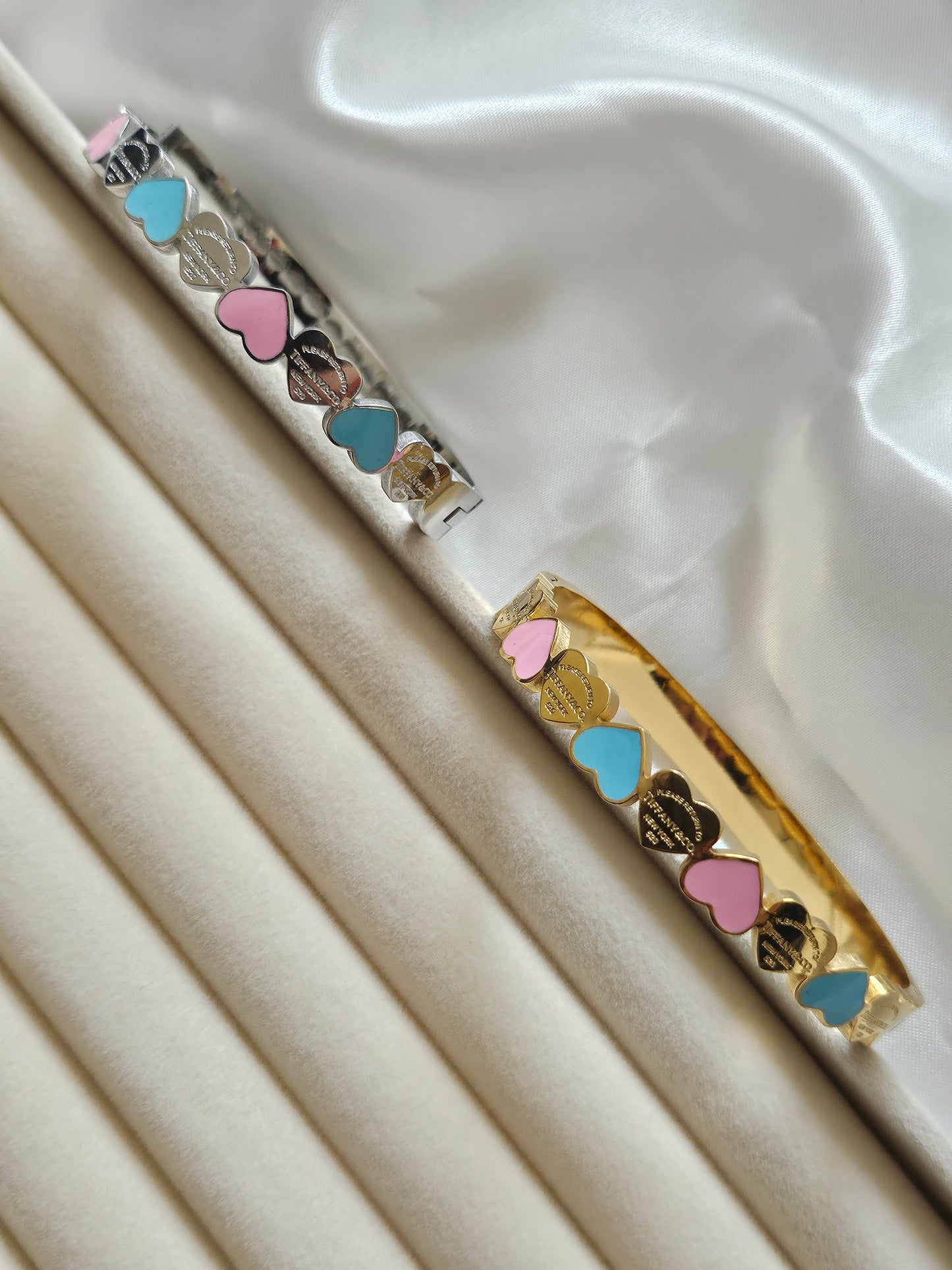 ATHENA Heart Bangle - 18K Gold Plated Bangle