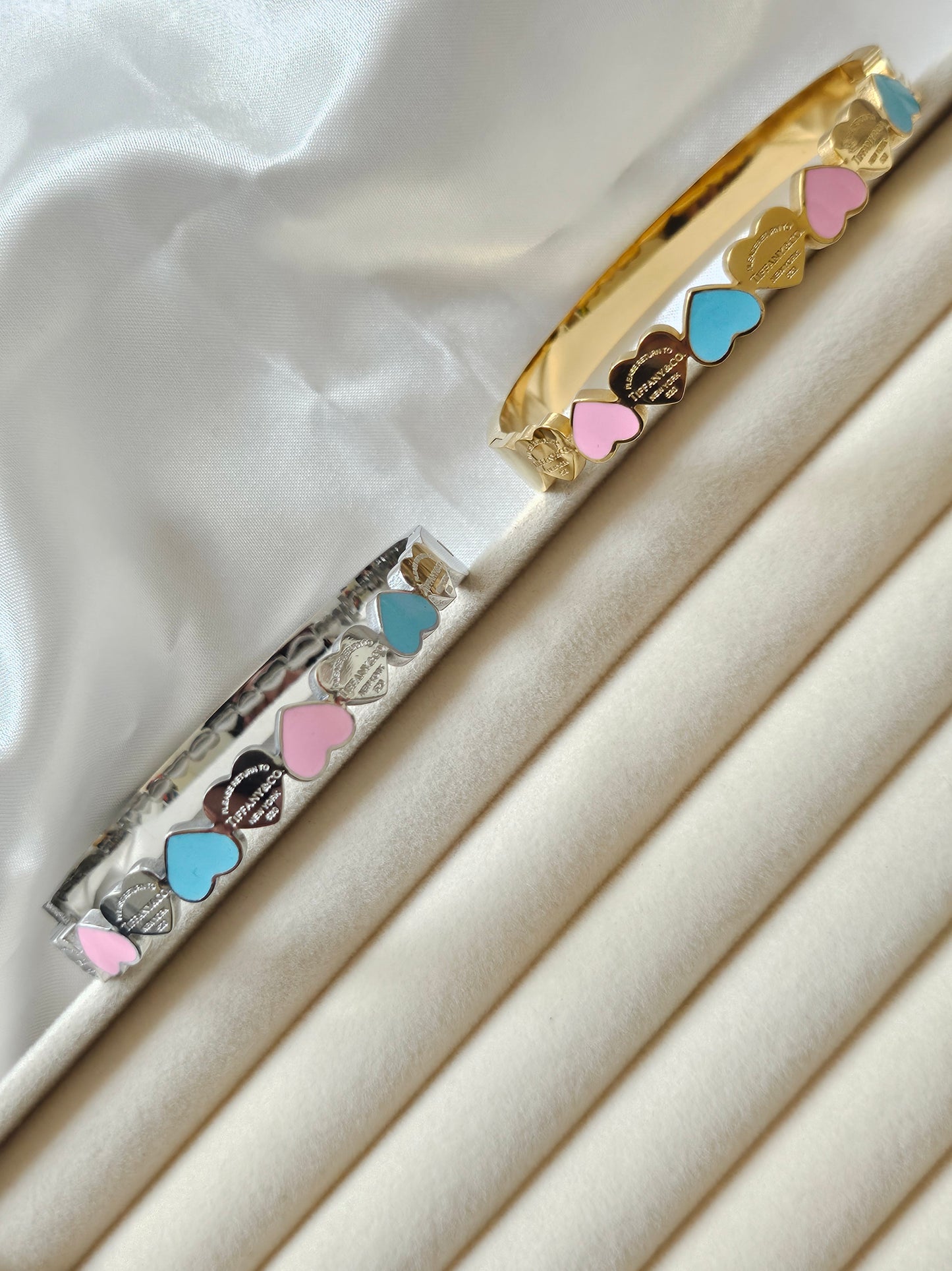ATHENA Heart Bangle - 18K Gold Plated Bangle