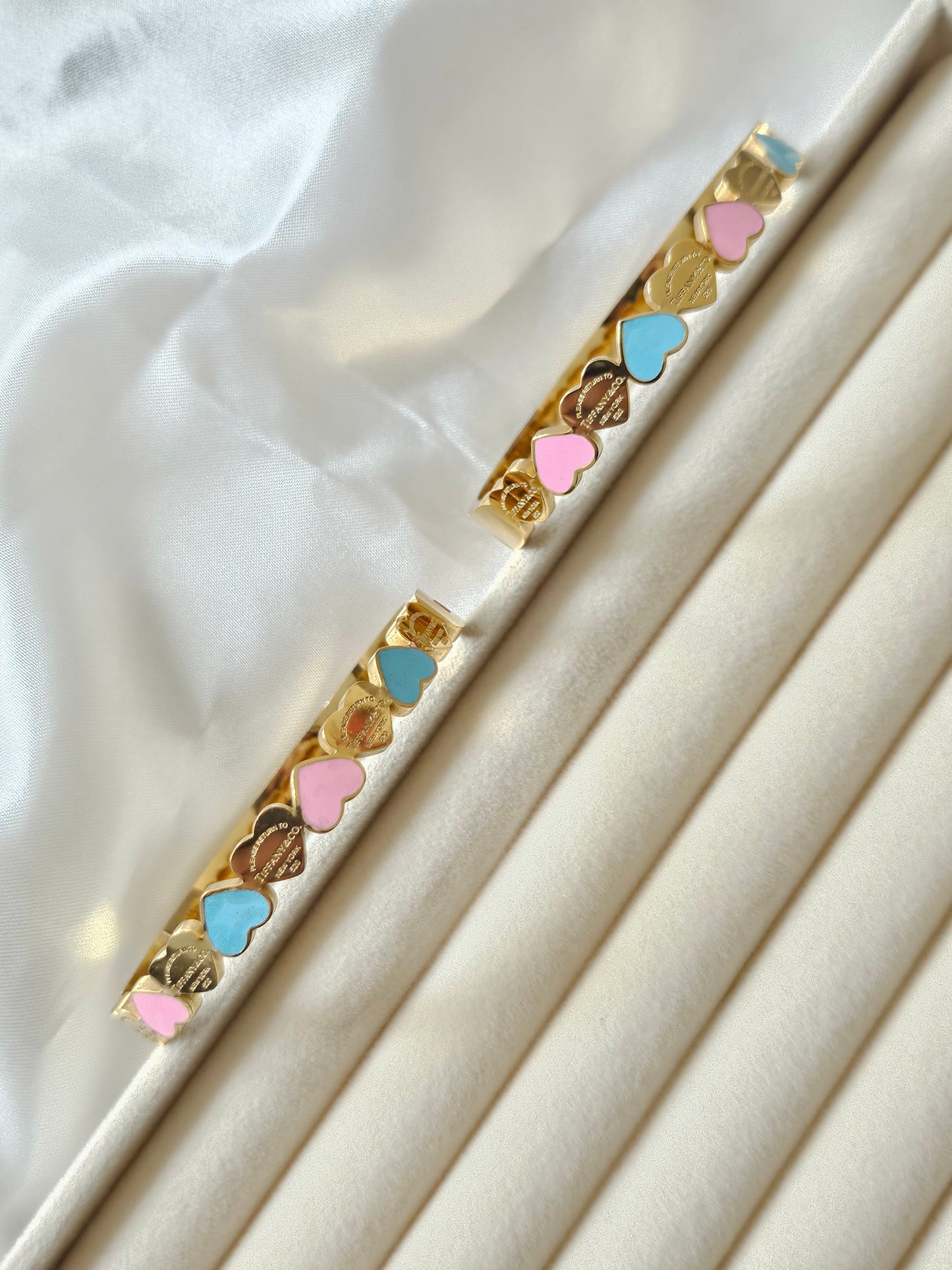 ATHENA Heart Bangle - 18K Gold Plated Bangle