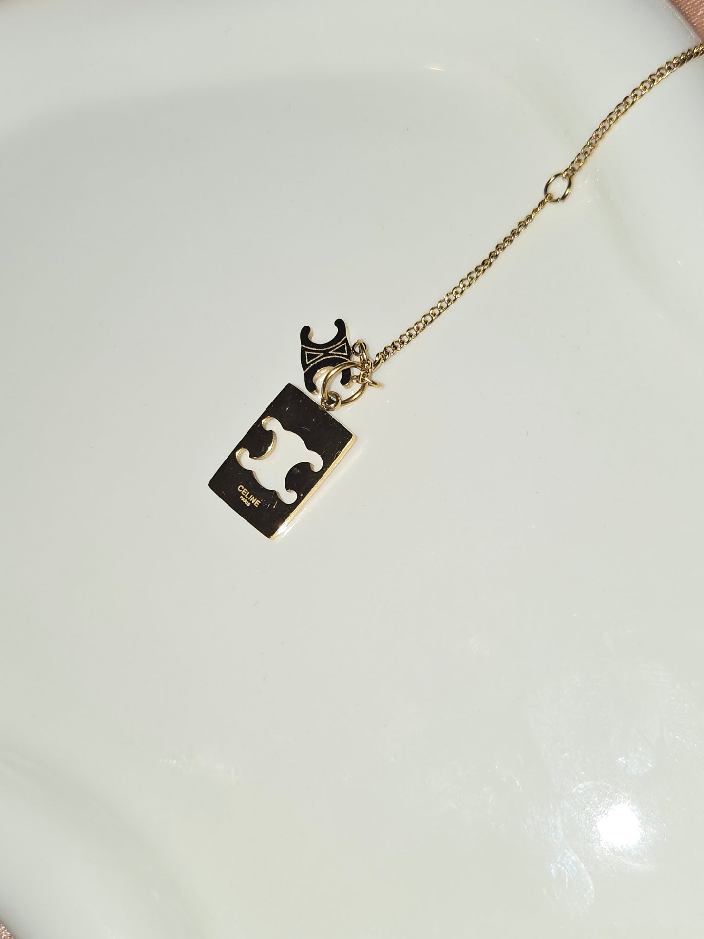 CECE Gold Thin Chained Necklace- 18K Gold Plated