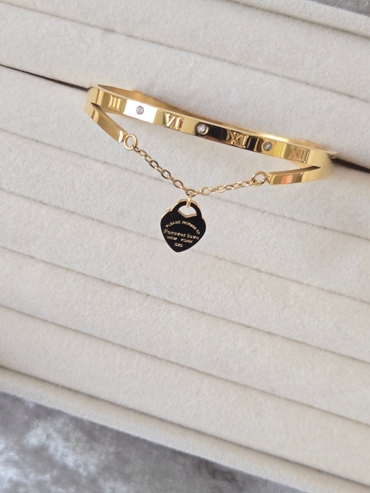 LILA Forever Love Gold Bangle - 18K Gold Plated Bangle
