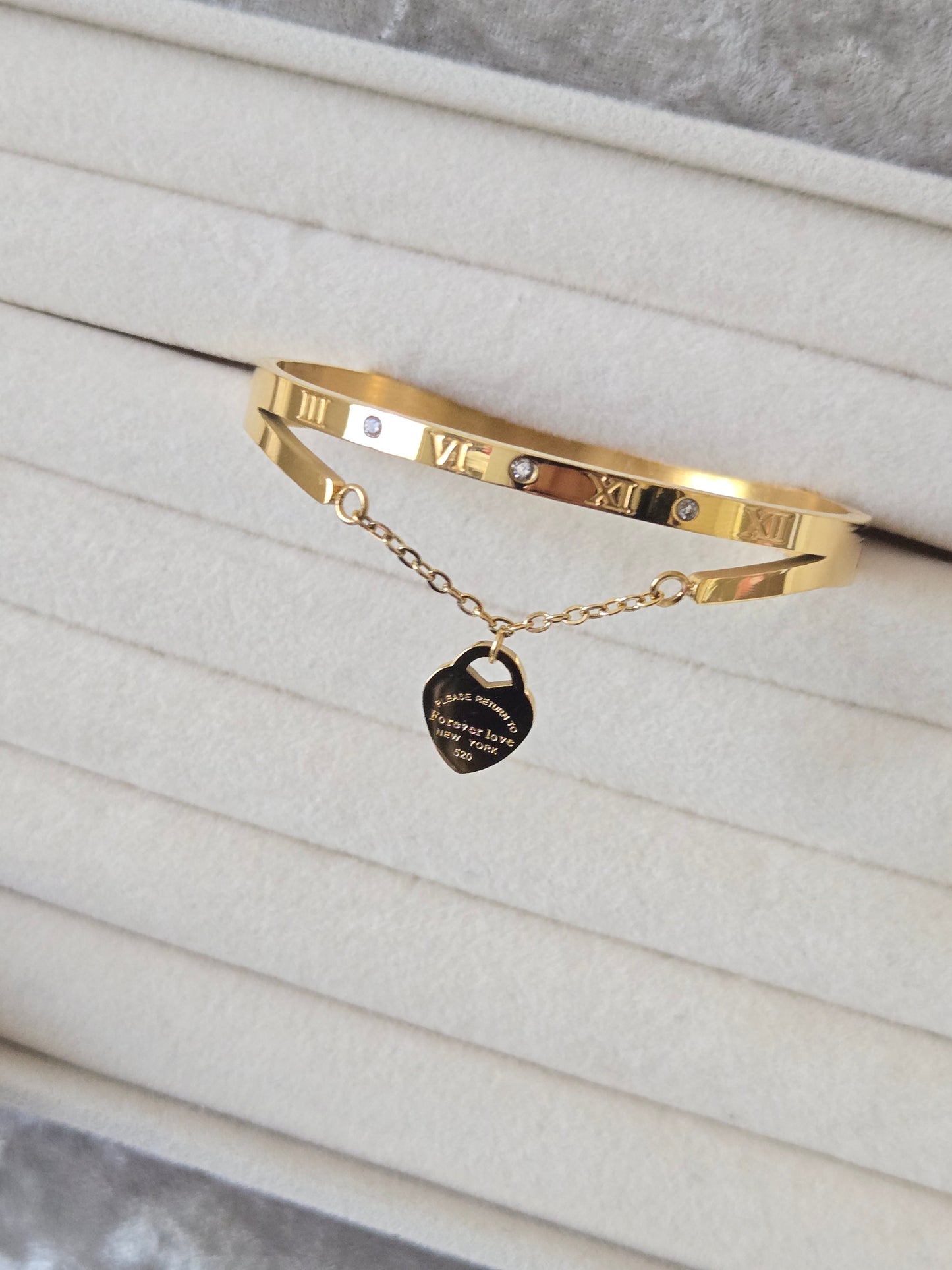 LILA Forever Love Gold Bangle - 18K Gold Plated Bangle