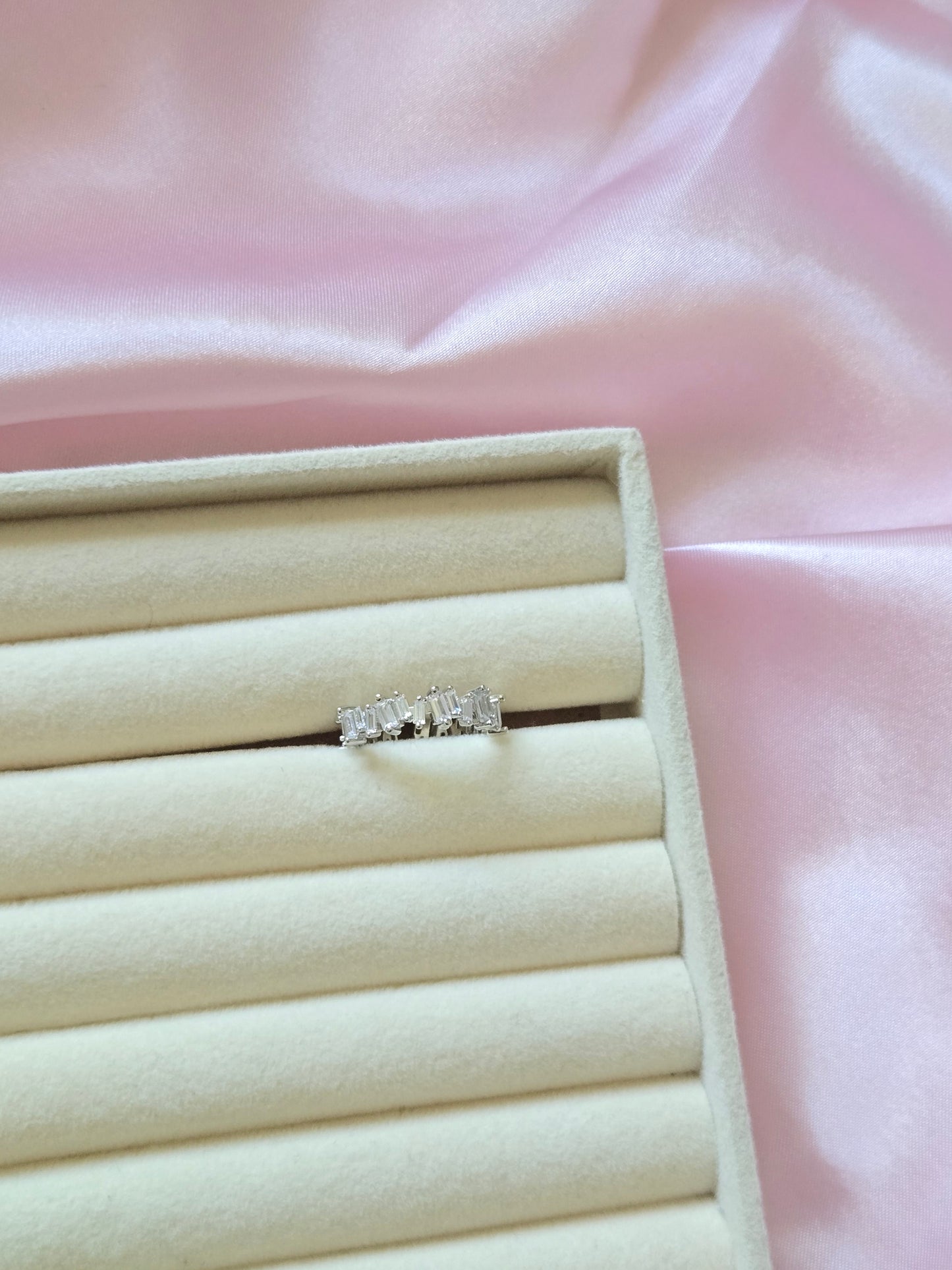 AMARA Rhinestone Resizable Rings - Stainless Steel
