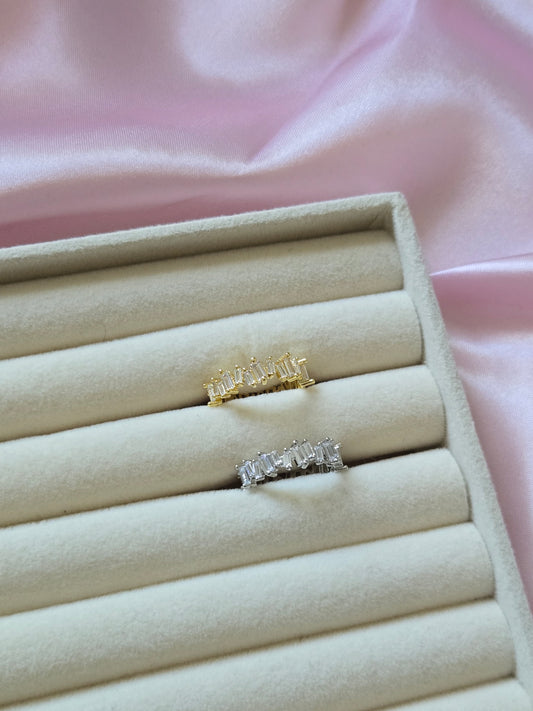 AMARA Rhinestone Resizable Rings - Stainless Steel