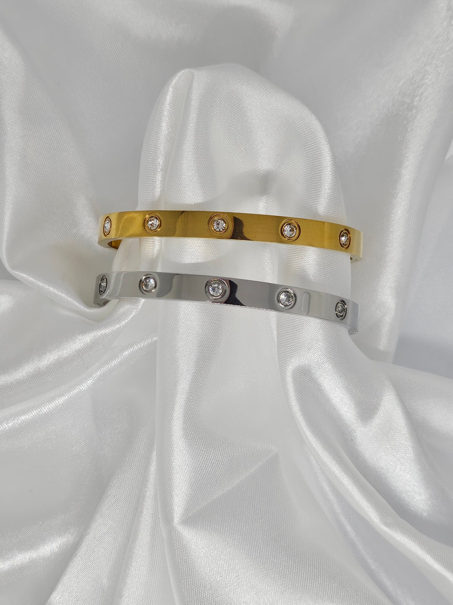 ALINA - Gold & Silver Jewel Bangle