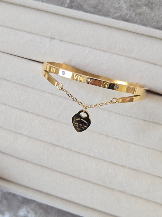 LILA Forever Love Gold Bangle - 18K Gold Plated Bangle