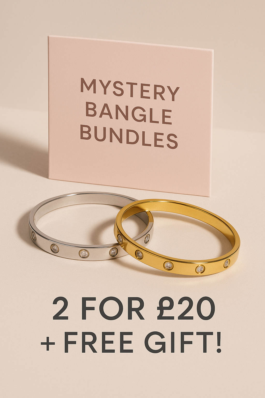 Mystery Bangle Bundle - Gold & Silver - Stainless Steel