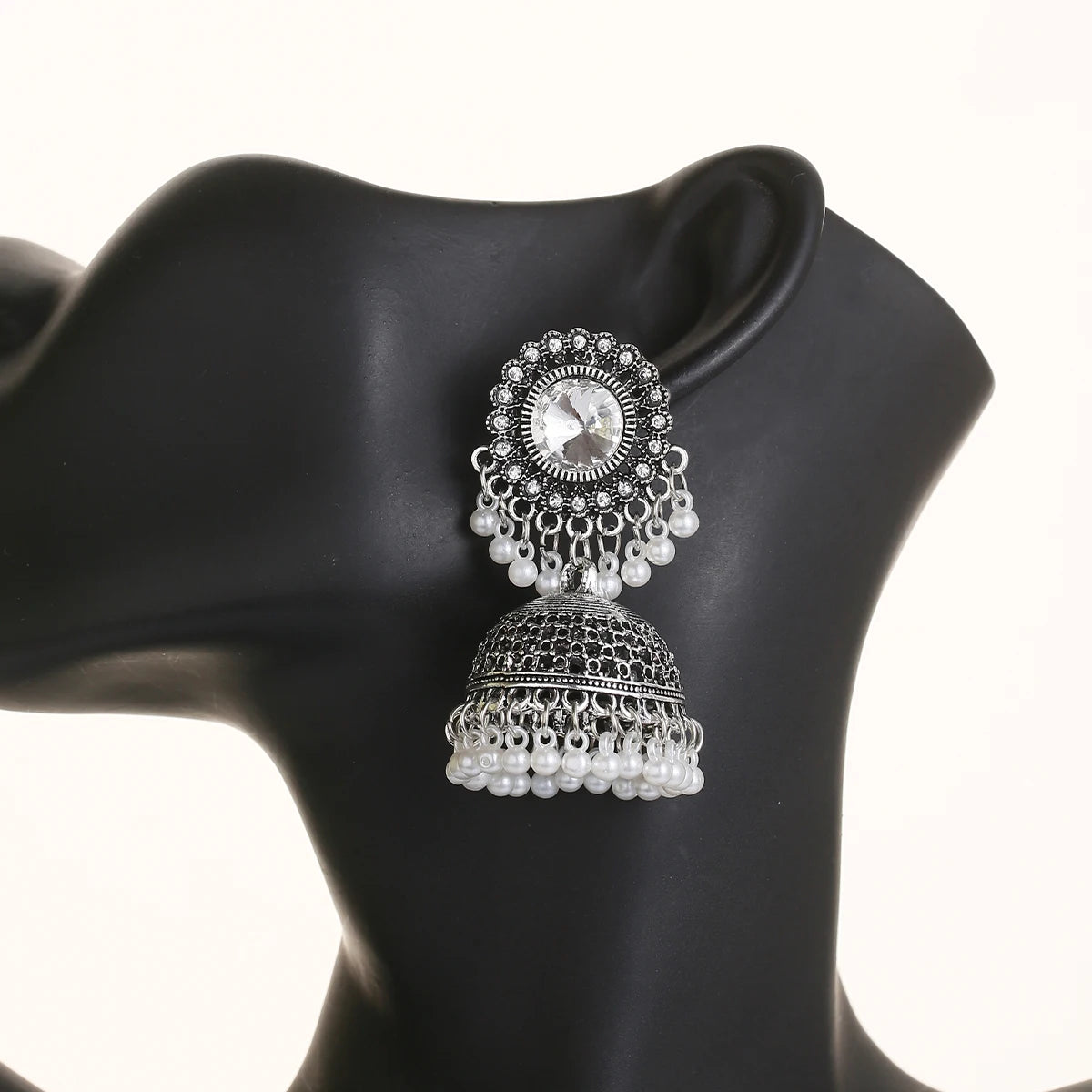 ELARA Crystal Jhumka Earrings