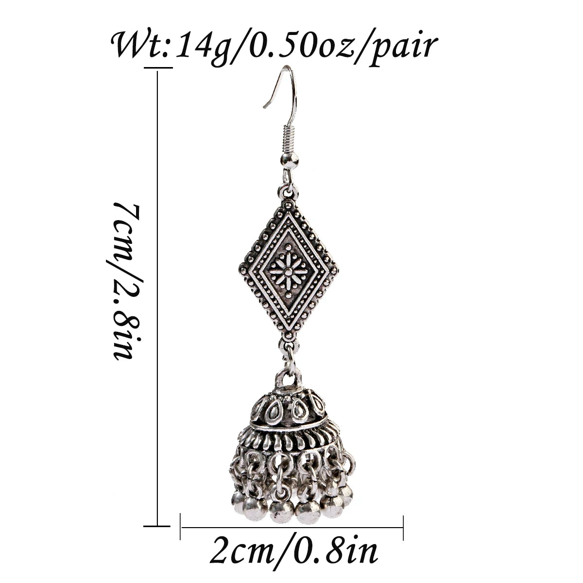 MEHRIN Silver Beaded Tassel Earrings