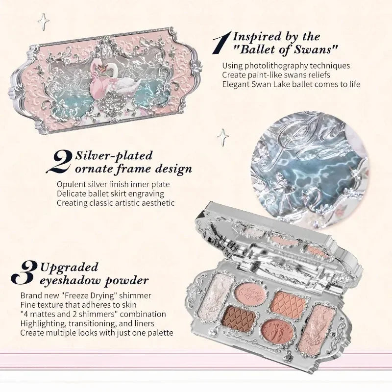 Flower Knows black Swan Ballet Eyeshadow Palette