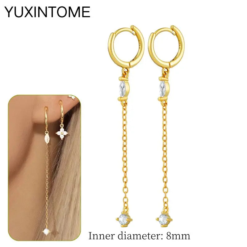 EMILY Zirconia Earrings - 925 Sterling Silver