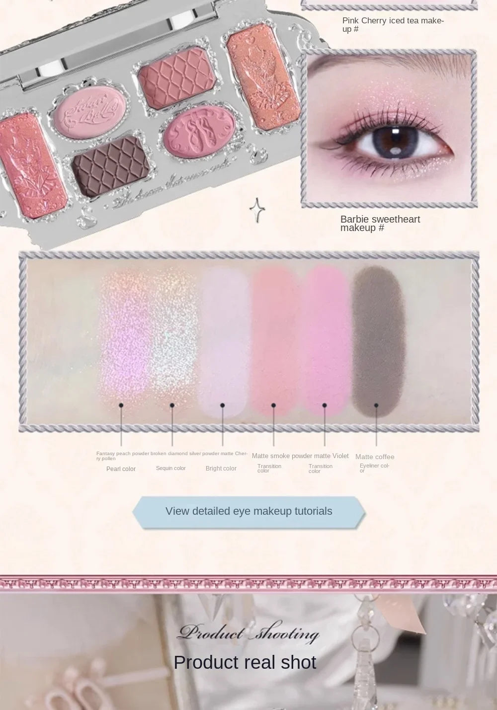 Flower Knows black Swan Ballet Eyeshadow Palette