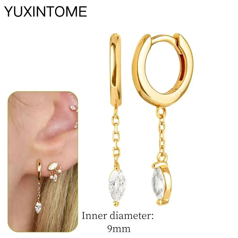 EMILY Zirconia Earrings - 925 Sterling Silver