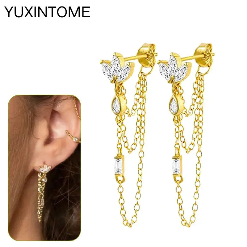 EMILY Zirconia Earrings - 925 Sterling Silver