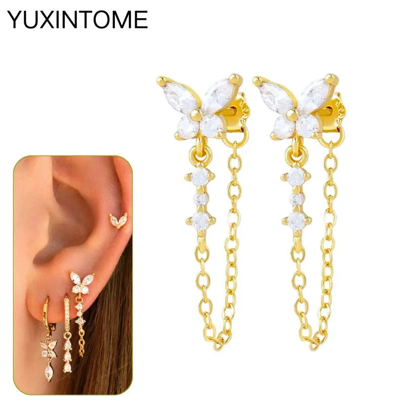 EMILY Zirconia Earrings - 925 Sterling Silver