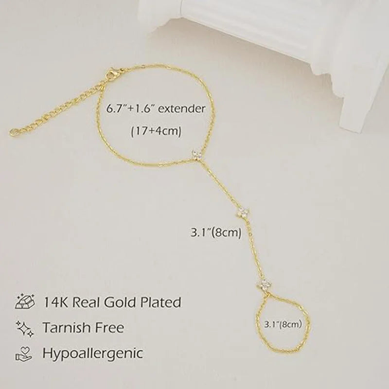 ELARA Finger Chain Bracelet