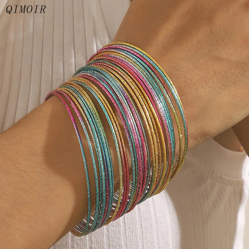 ZARIA 30-Piece Textured Bangle Set
