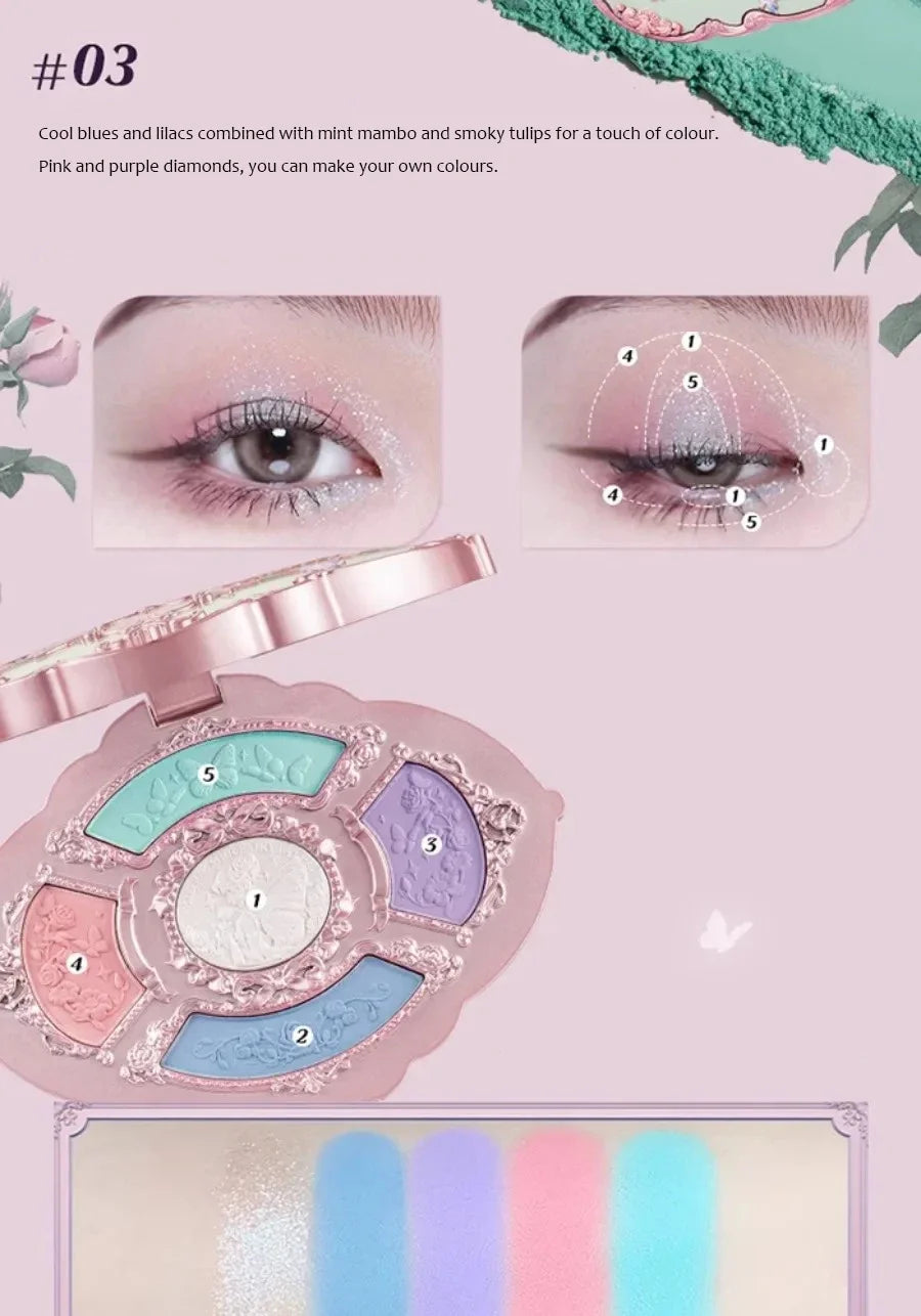 Flower Knows black Swan Ballet Eyeshadow Palette