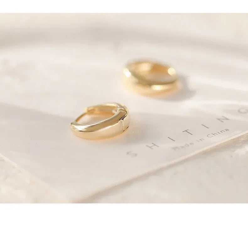 SHAYLA 925 Silver Hoop Earrings