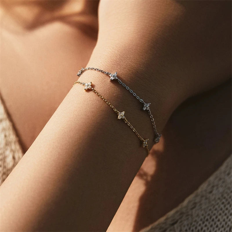 ASTRA Gold Thin Bracelet - 925 Sterling Silver