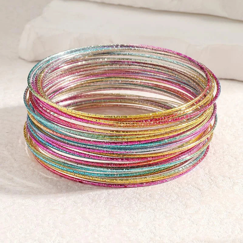 ZARIA 30-Piece Textured Bangle Set