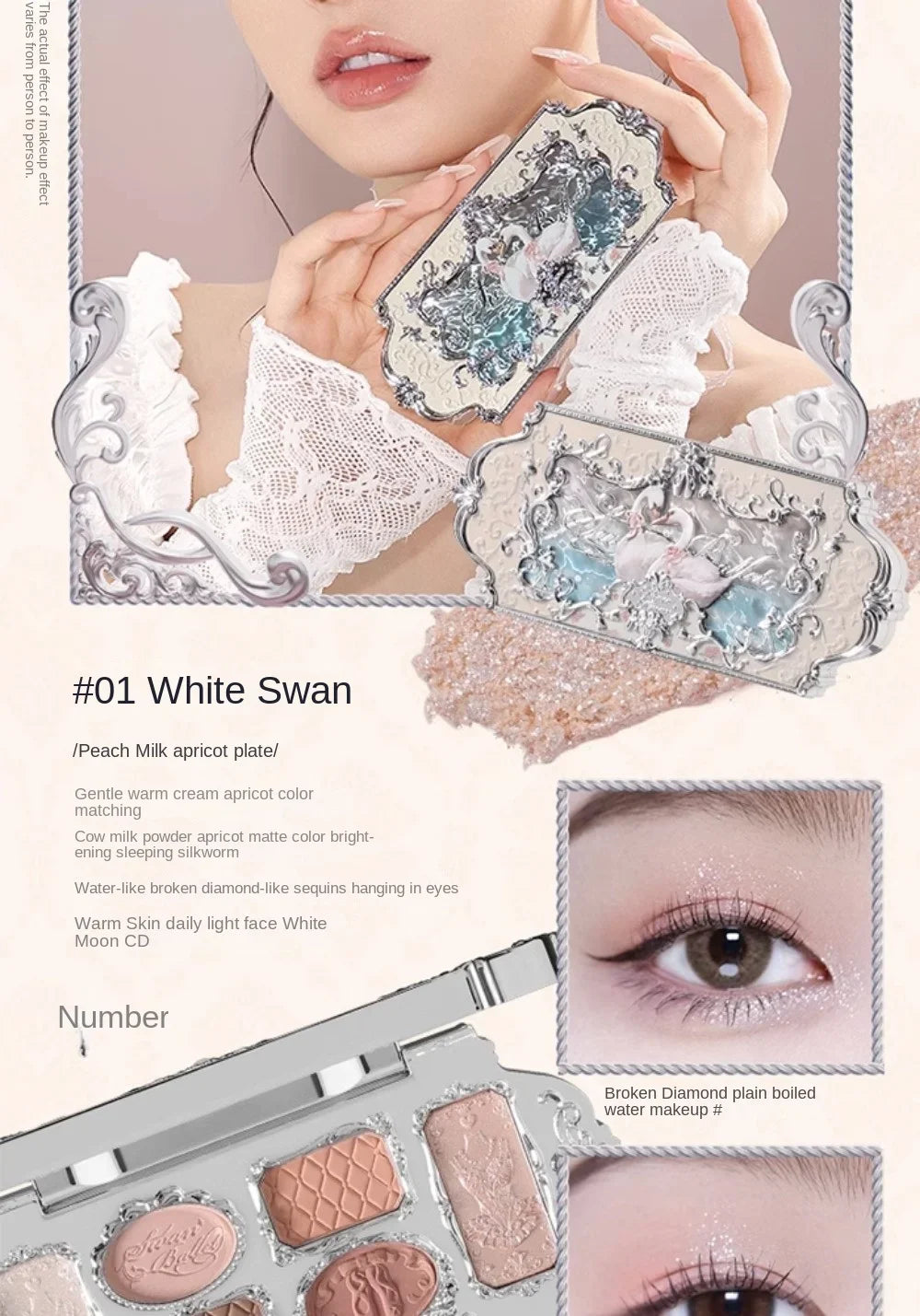 Flower Knows black Swan Ballet Eyeshadow Palette