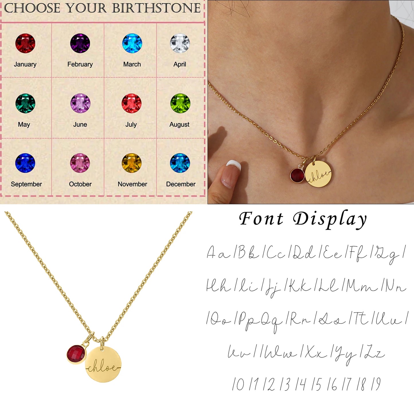 AMEERA Birthstone Custom Necklace