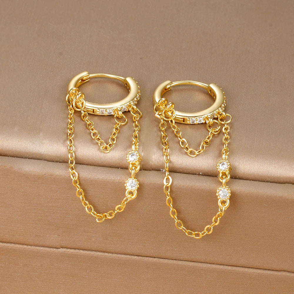 SELENE Tassel Drop Earrings - Stainless Steel