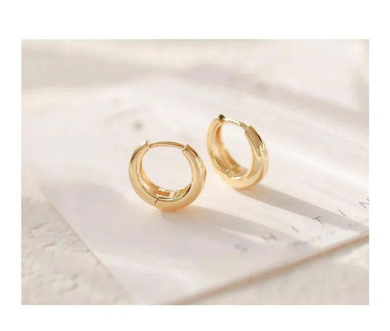 SHAYLA 925 Silver Hoop Earrings