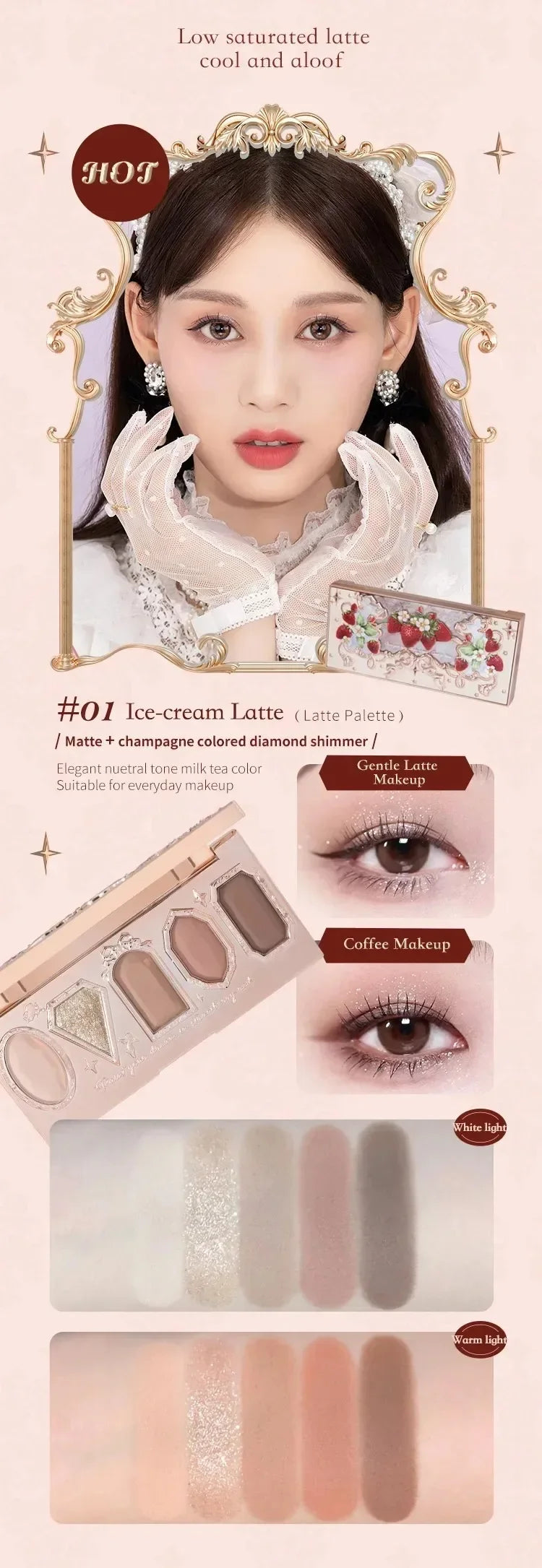 Flower Knows black Swan Ballet Eyeshadow Palette