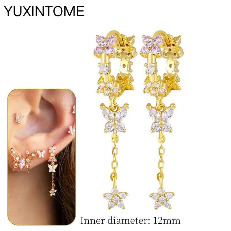 EMILY Zirconia Earrings - 925 Sterling Silver