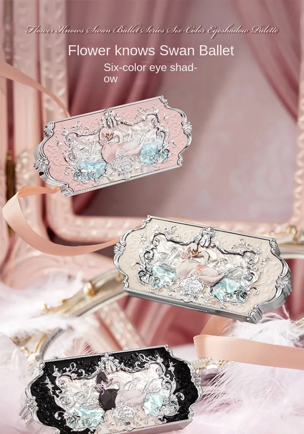 Flower Knows black Swan Ballet Eyeshadow Palette