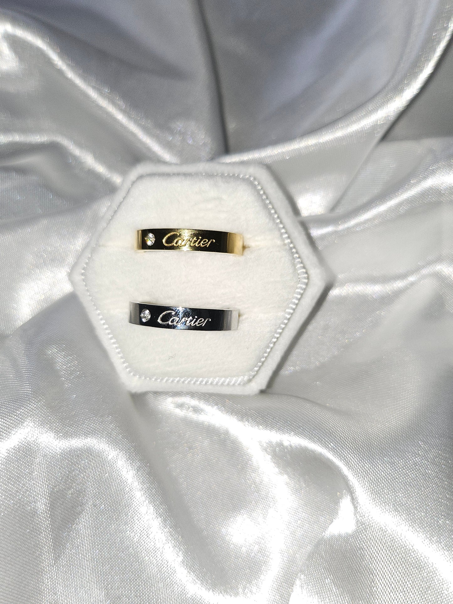 SIENNA Gold & Silver Jewel Band Rings - Stainless Steel