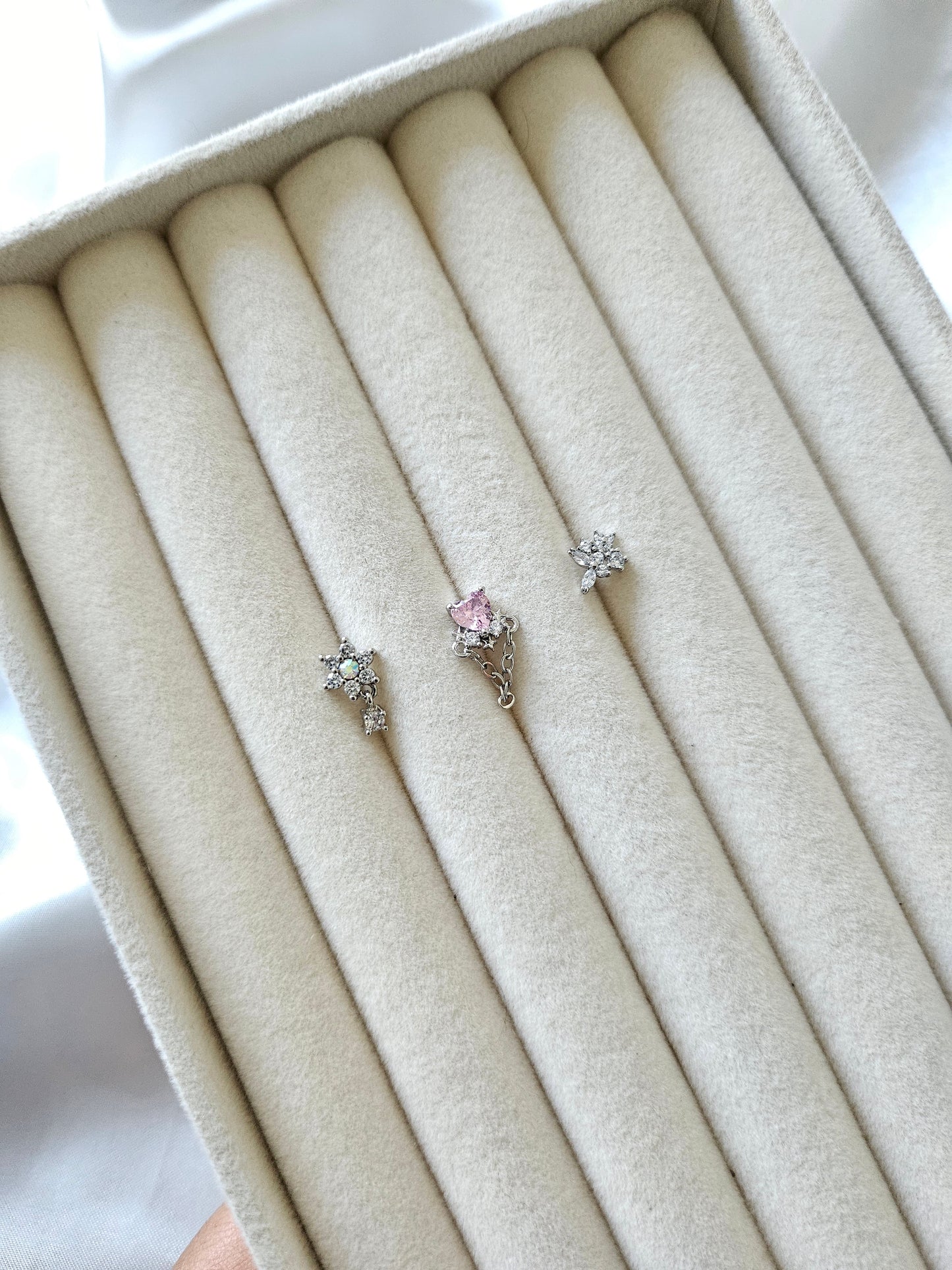 SLAY Silver & Gold Nose Stud Set - Stainless Steel