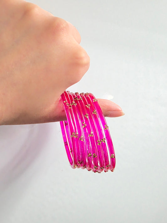 RANIA Raindrop Bangles - Pink - Set of 8 + Children Sizes!