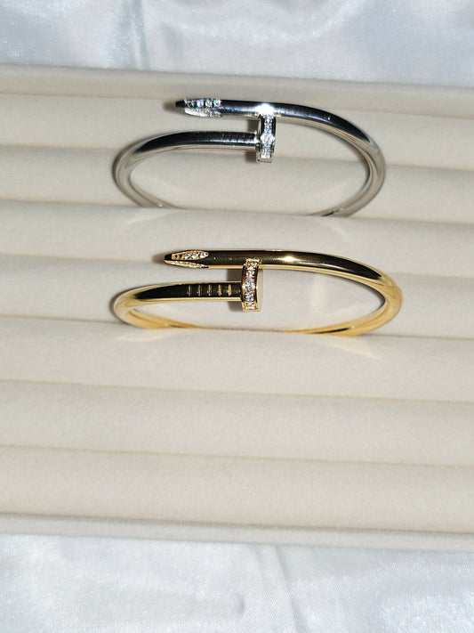 SAMIRA - Gold & Silver Nail Bangle