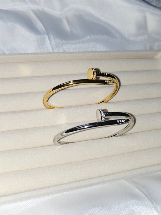 SAMIRA Nail Bangle - Stainless Steel