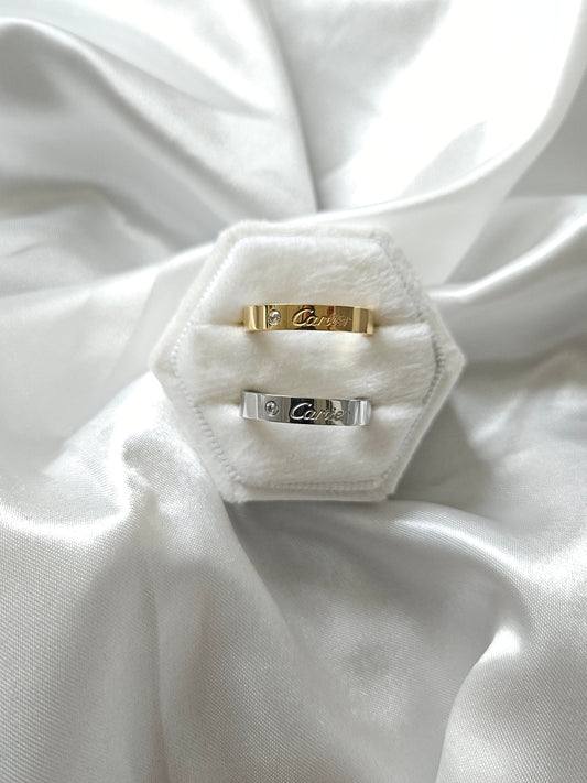 SIENNA Gold & Silver Jewel Band Rings - Stainless Steel